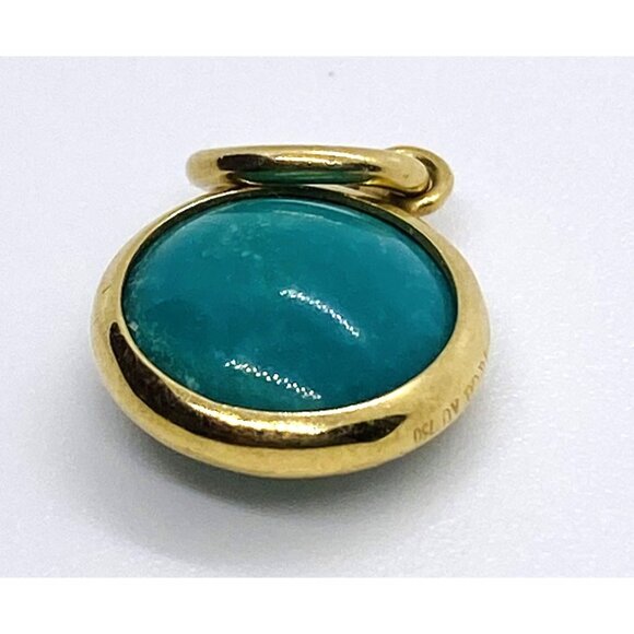 Tiffany & Co Paloma Picasso 18k Gold Turquoise Dot Charm Pendant bracelet & Neck